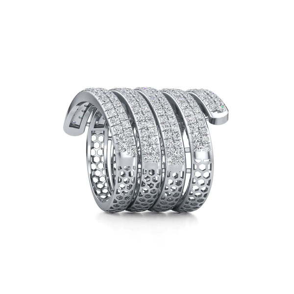 5-Layer Coil Diamond Ring