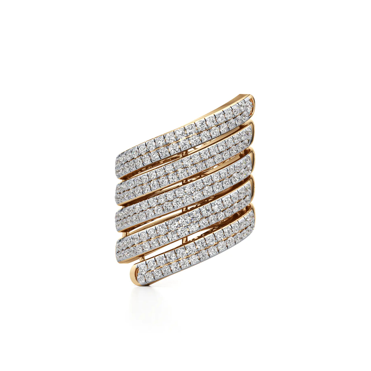 5-Layer Coil Diamond Ring