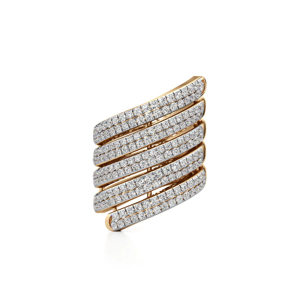 5-Layer Coil Diamond Ring