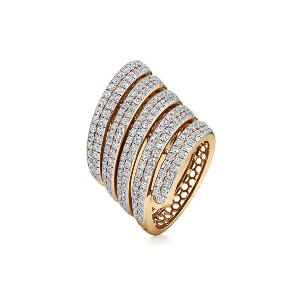 5-Layer Coil Diamond Ring