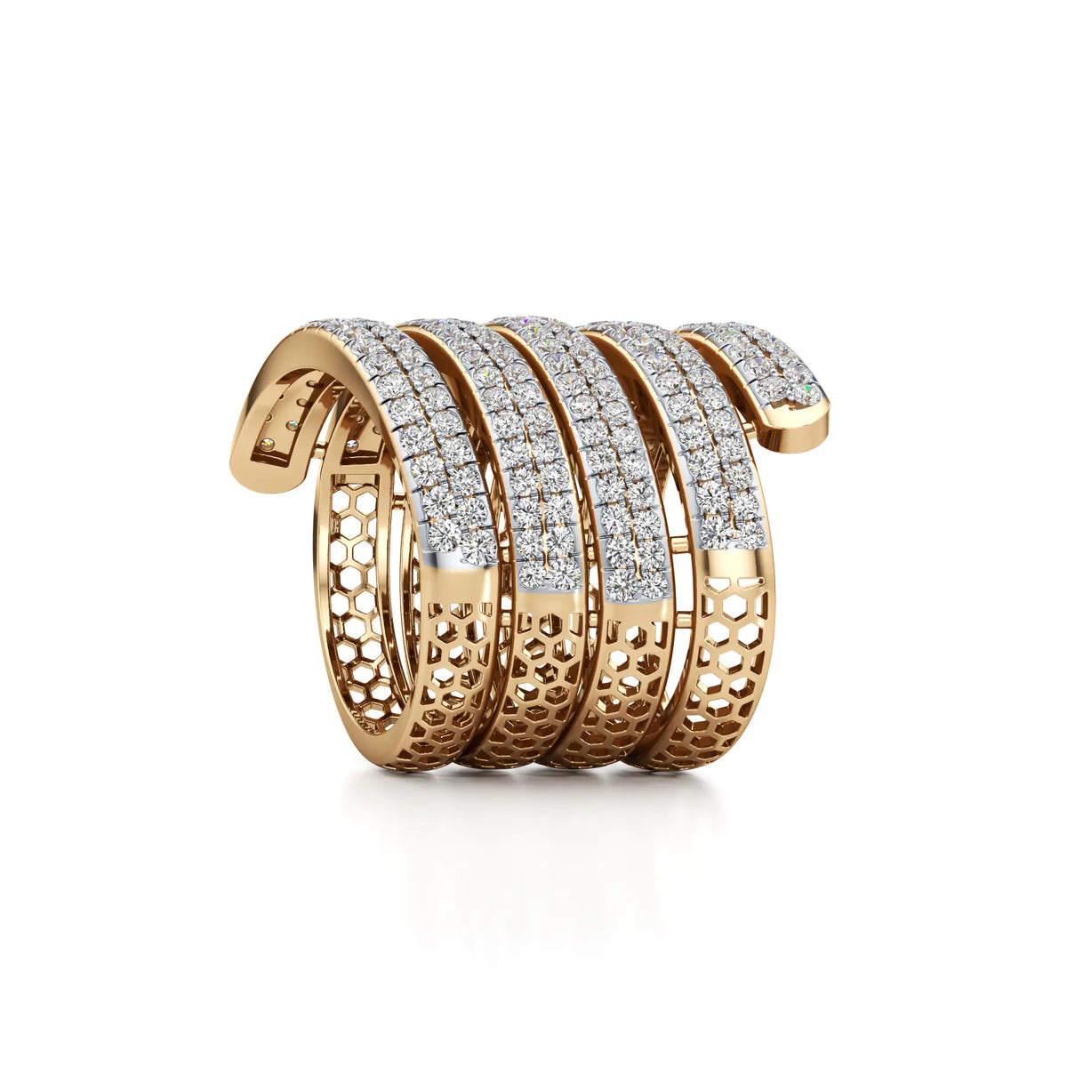 5-Layer Coil Diamond Ring