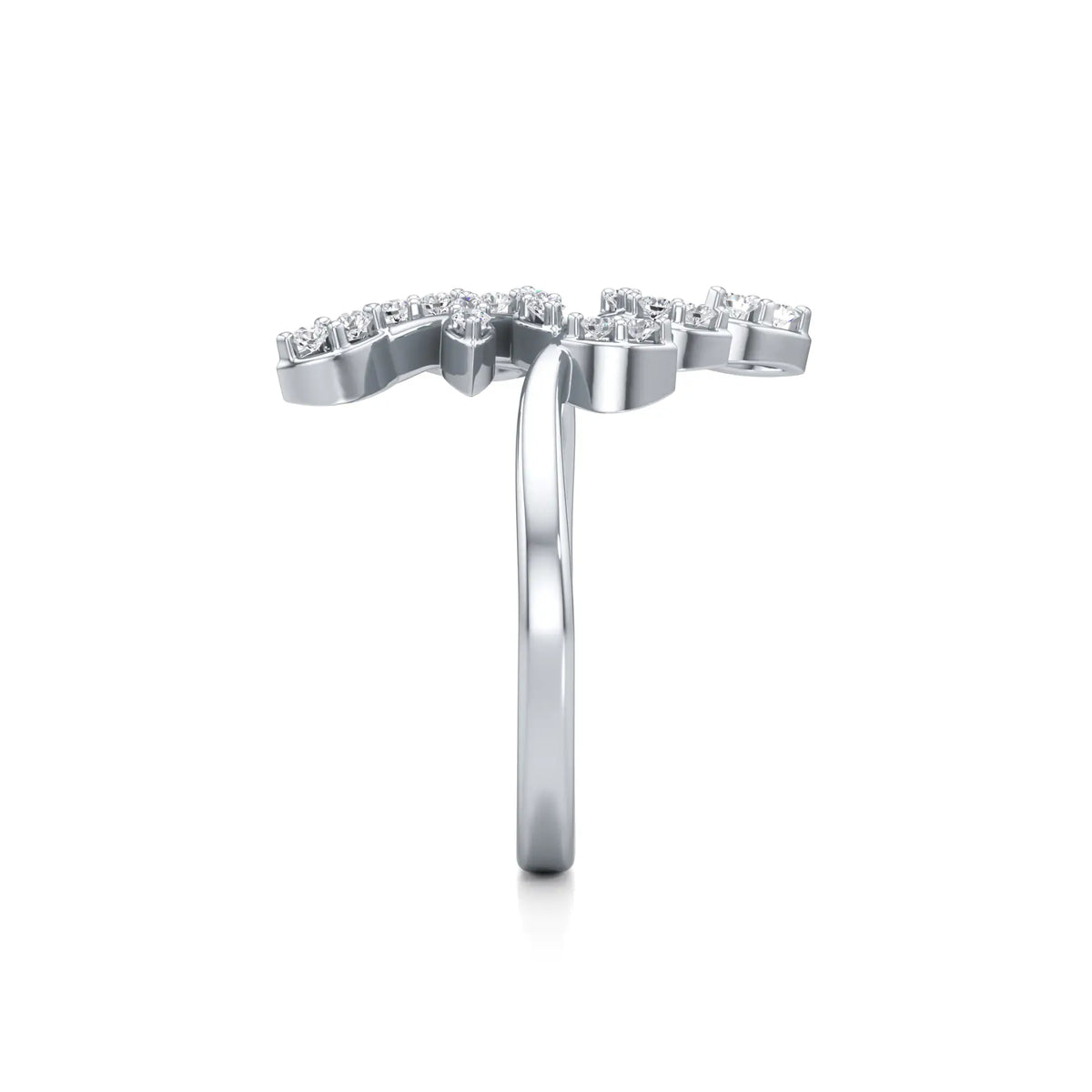 Duo Leaf Pleasing Diamond Ring