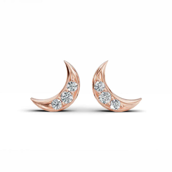 Petite Round Diamond Stud Earrings