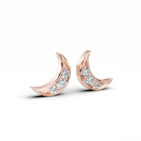 Petite Round Diamond Stud Earrings
