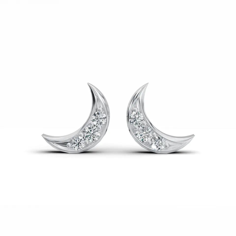 Petite Round Diamond Stud Earrings