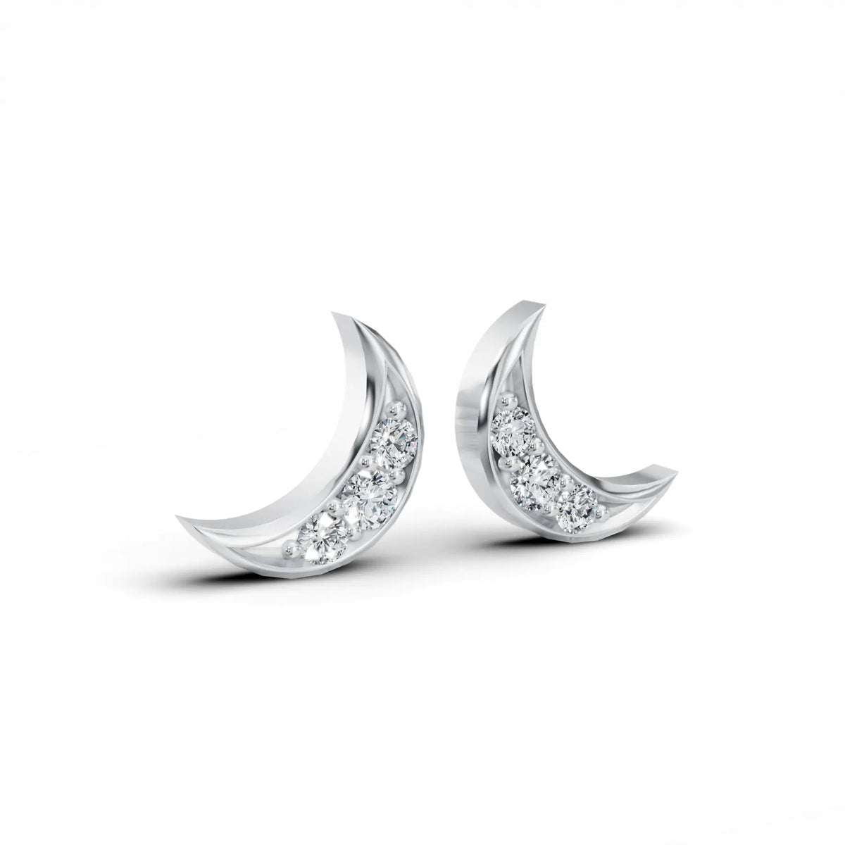 Petite Round Diamond Stud Earrings