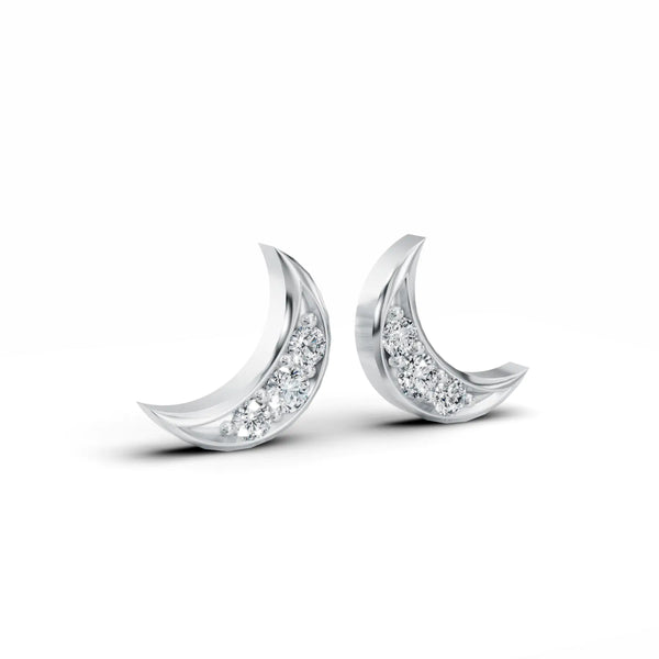 Petite Round Diamond Stud Earrings