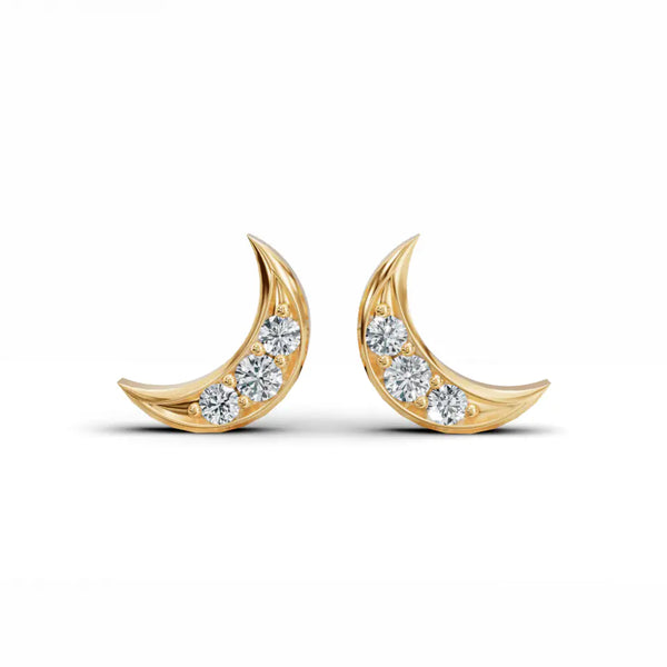 Petite Round Diamond Stud Earrings