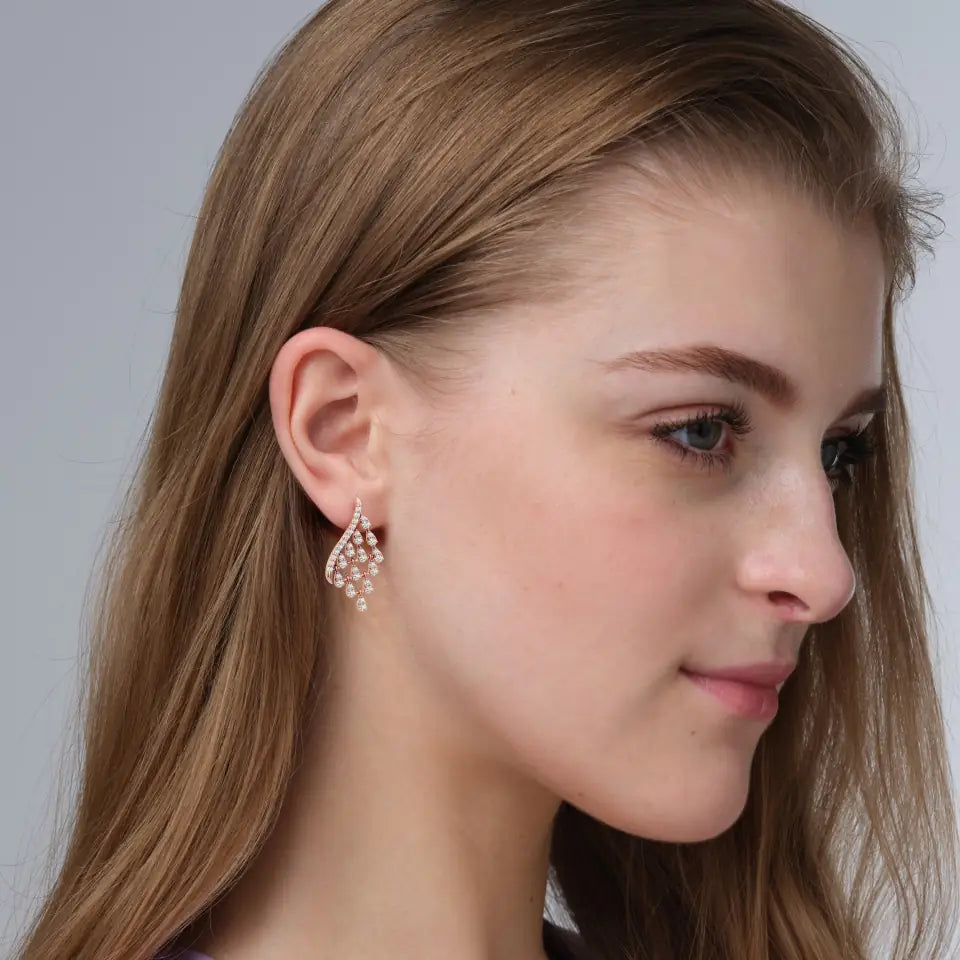 Angel Wing Diamond Earrings